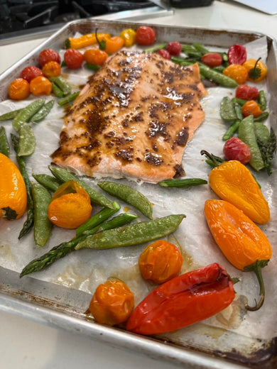 Roasted Salmon with Mustard Honey Glaze Recipe