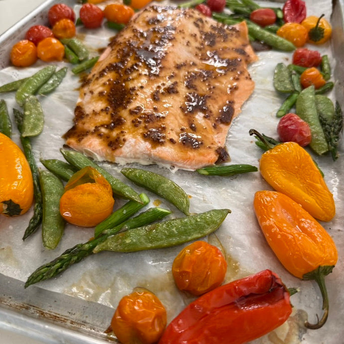 Roasted Salmon with Mustard Honey Glaze Recipe
