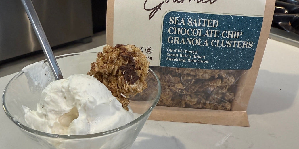 Vanilla Bean Mascarpone Mousse with Granola Clusters