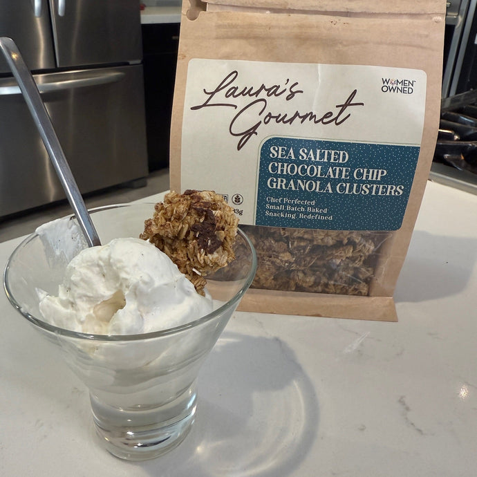 Vanilla Bean Mascarpone Mousse with Granola Clusters