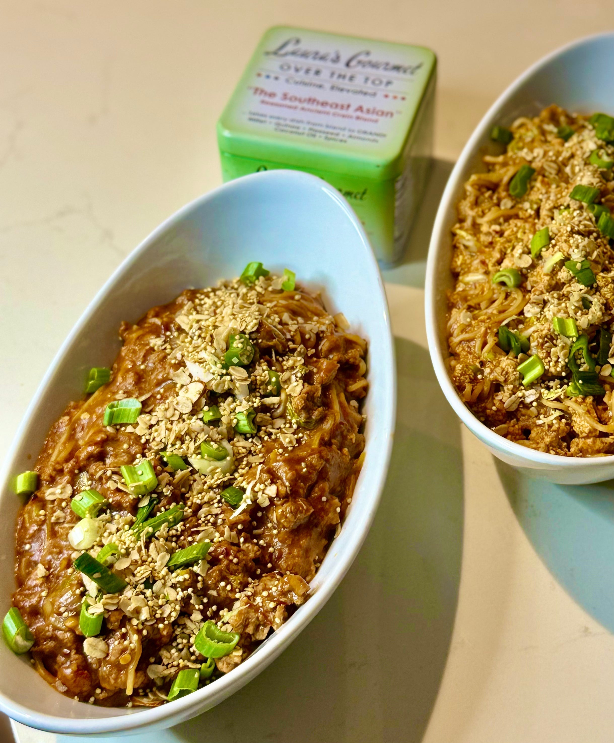Hoisin Almond Butter Yakisoba Noodles with Pork or Tofu