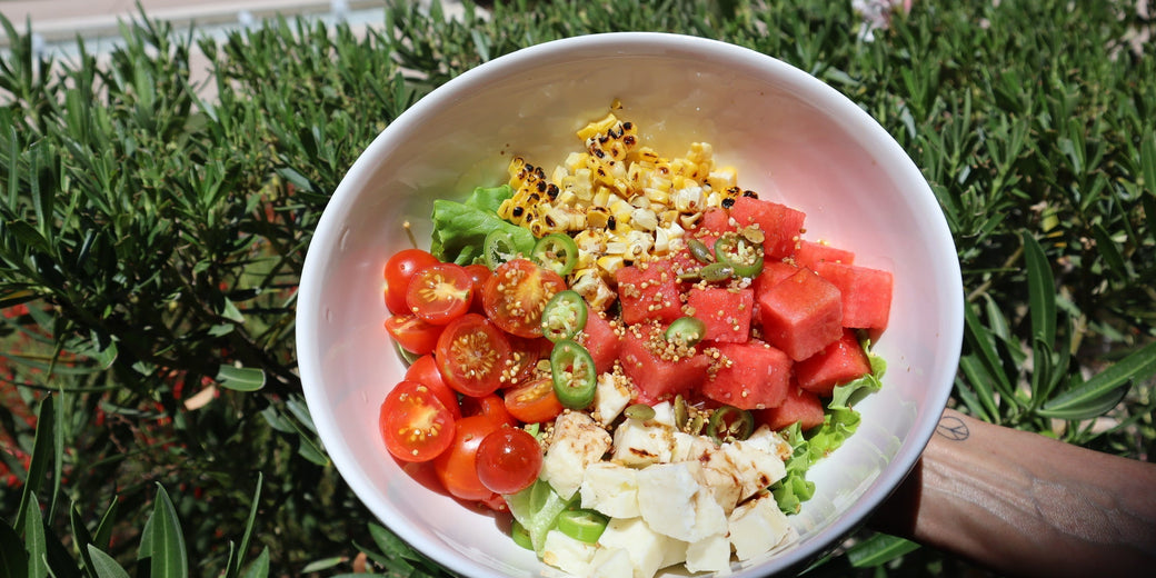 Watermelon, Jicama and Mango Salad with Pepita Crunch