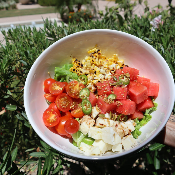 Watermelon, Jicama and Mango Salad with Pepita Crunch