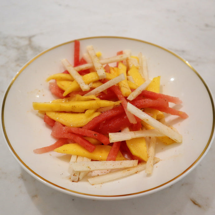 Watermelon, Jicama and Mango Salad with Pepita Crunch
