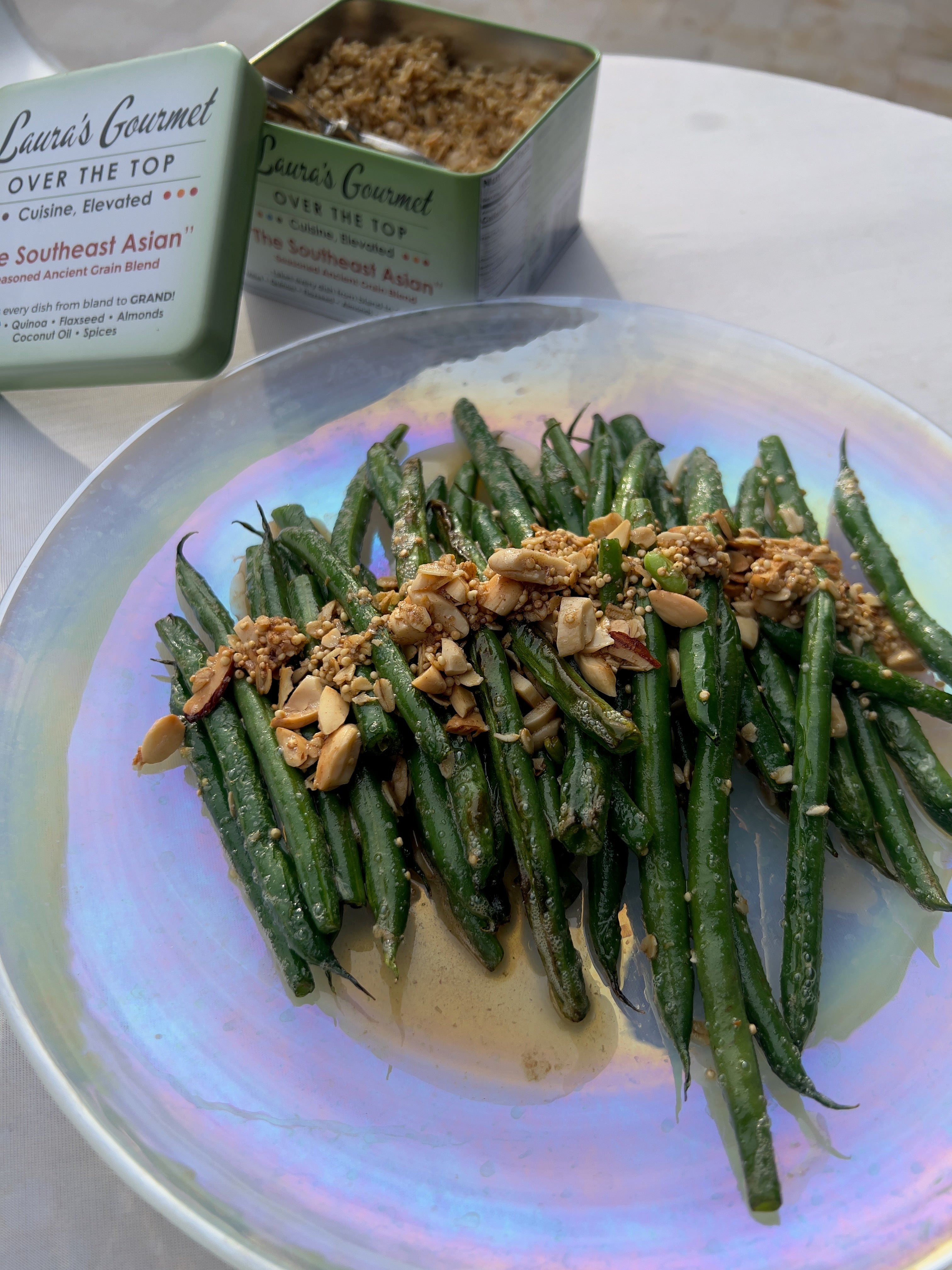 Haricots Verts Amandine - Southeast Asian Fusion