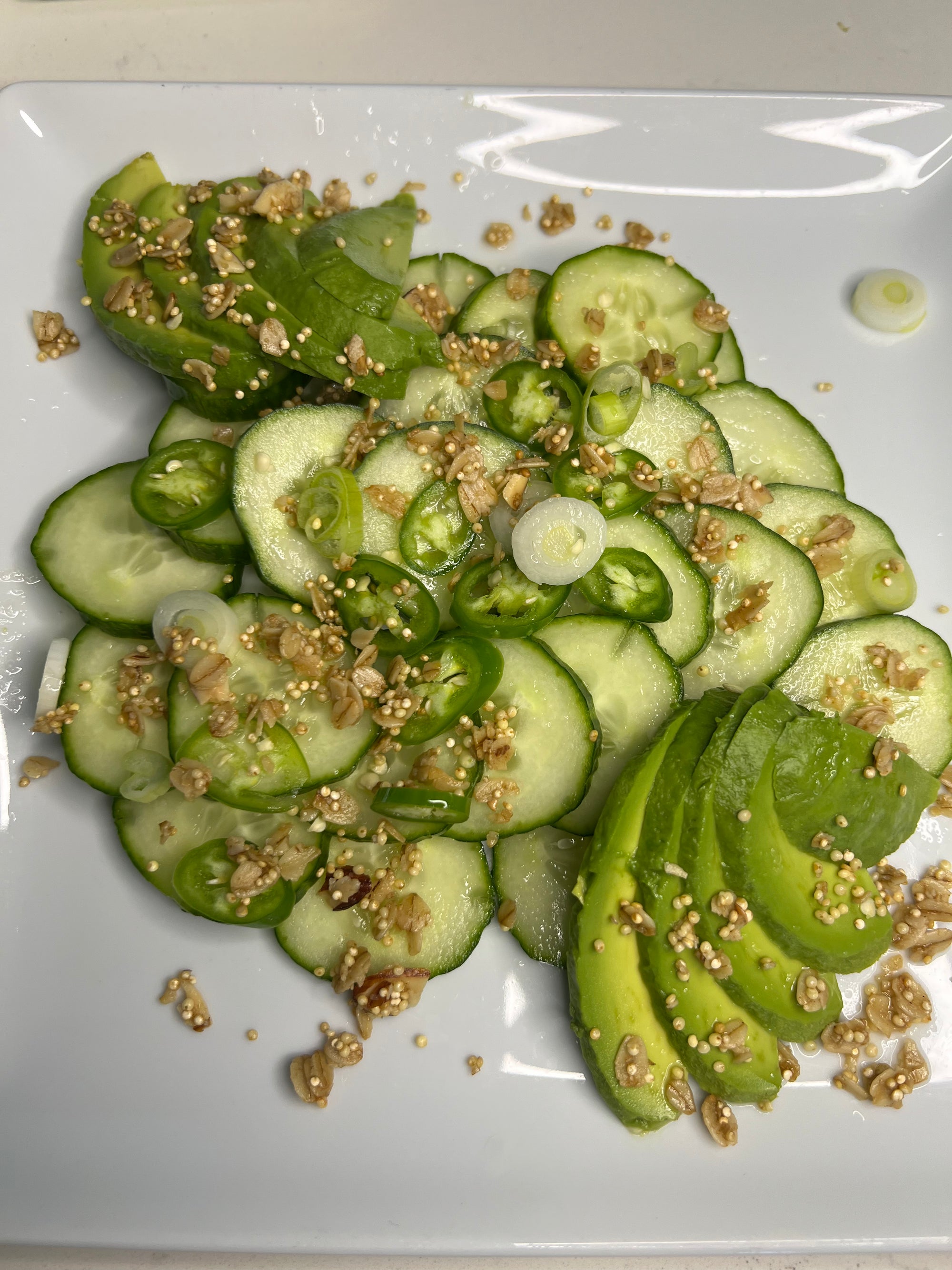 Summer Cucumber and Avocado Salad with Southeast Asian Over the Top