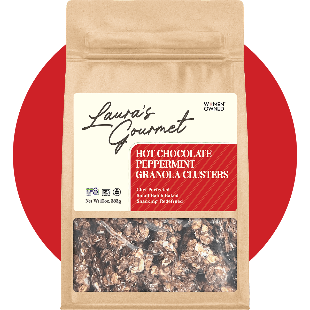 Hot Chocolate Peppermint Granola Clusters