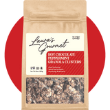 Hot Chocolate Peppermint Granola Clusters