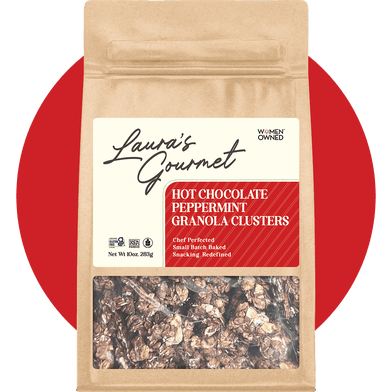 Hot Chocolate Peppermint Granola Clusters